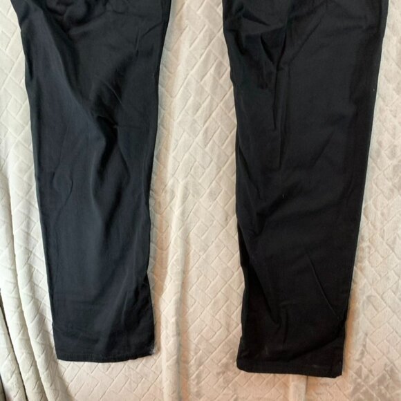 Iron Co Mens 34x32 Work Pants Black Slim Straight Stretch with Belt New - Picture 16 of 16